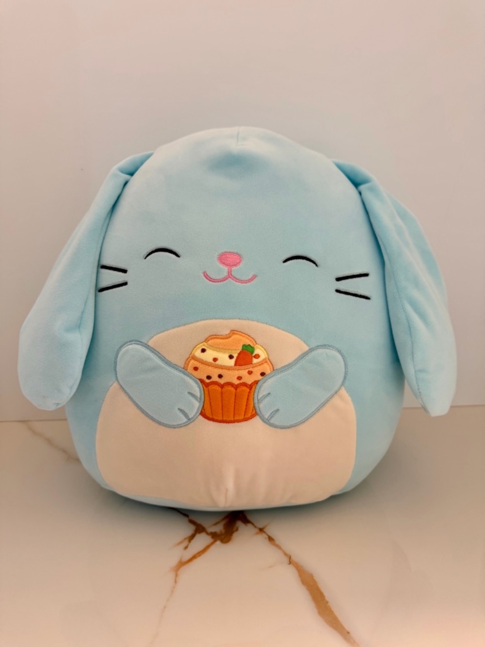 Original Squishmallows 14” Buttons The Blue Bunny
